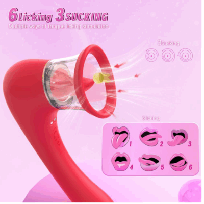 Tongue licking vibrator