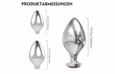 Jeweled Metal Butt Plug Set (3 Piece)
