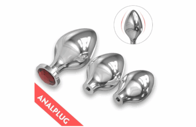 Jeweled Metal Butt Plug Set (3 Piece)