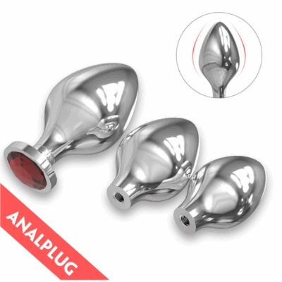 Jeweled Metal Butt Plug Set (3 Piece)