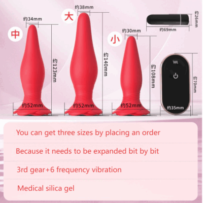 Butt Plugs Three-piece suit (Vibration+Remote control)