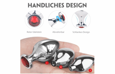 Jeweled Metal Butt Plug Set (3 Piece)